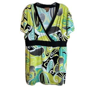 Michael F Sz 3X Women's‎ Multicolor Blouse